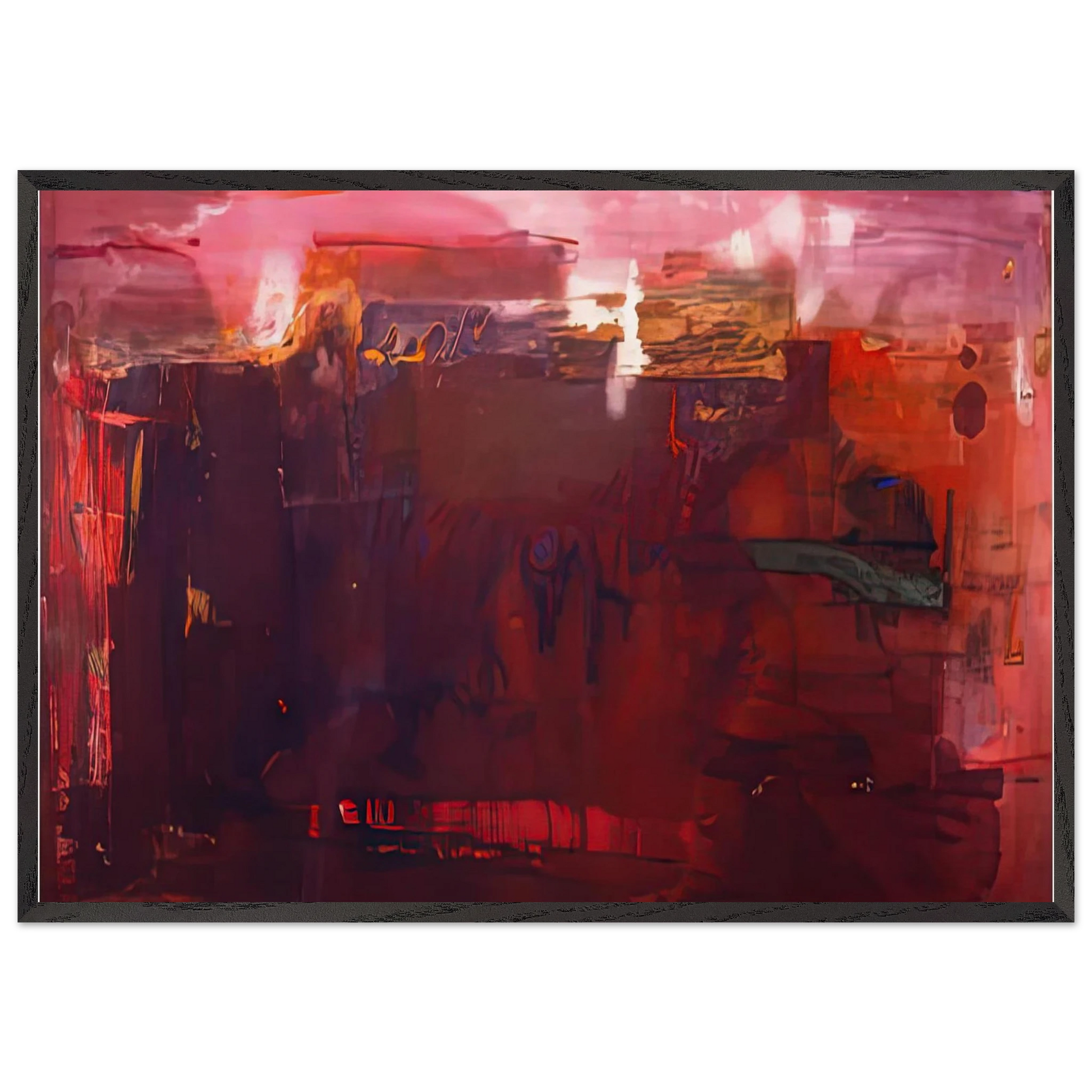 Carousel 1979- - Helen Frankenthaler Framed Art Print – Black Wooden Frame - Default Title - -Framed Art Print