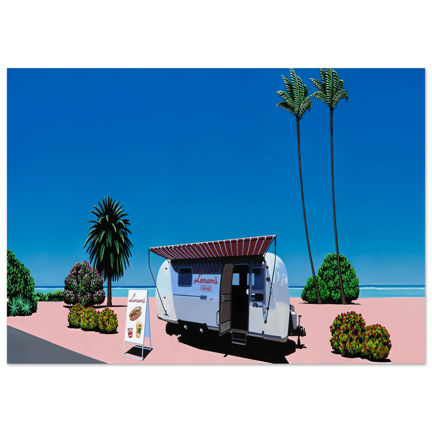 Hiroshi Nagai - Lemson's Beams Wall Art - 21x29.7 cm / 8x12" - Premium Wooden Framed Poster With Fine Art Paper - Wood frame