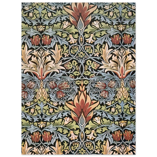 William Morris - SNAKESHEAD PRINTED TEXTILE 1876 Fine Art Poster - 13x18 cm / 5x7 inches