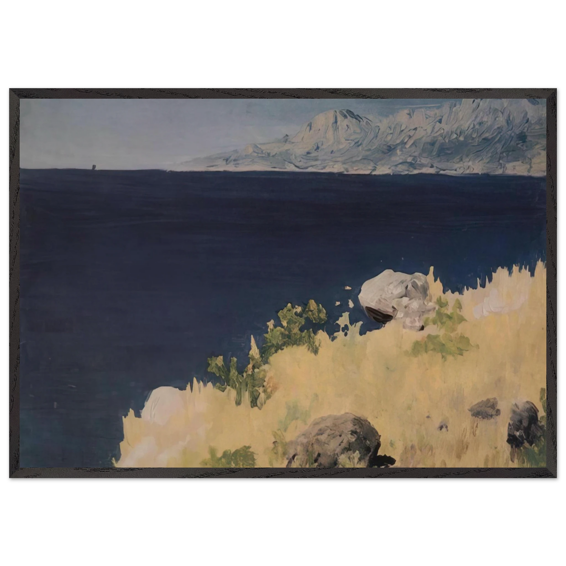 Sea coast Crimea - Arkhyp Kuindzhi Framed Art Print – Black Wooden Frame - Default Title - -Framed Art Print