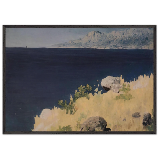Sea coast Crimea - Arkhyp Kuindzhi Framed Art Print – Black Wooden Frame - Default Title - -Framed Art Print