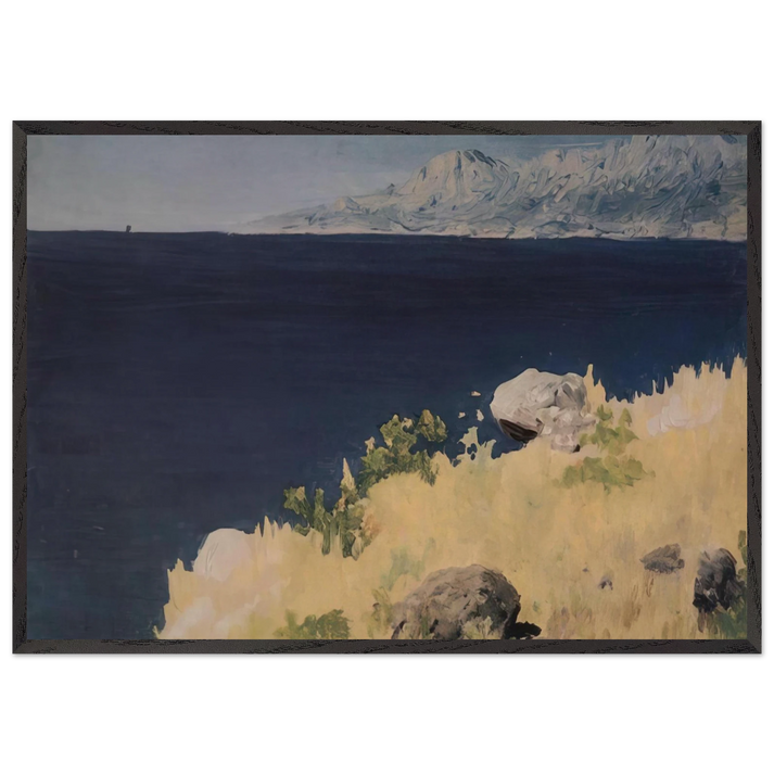Sea coast Crimea - Arkhyp Kuindzhi 70x100 cm / 28x40 inches Framed Art Print – Black Wooden Frame
