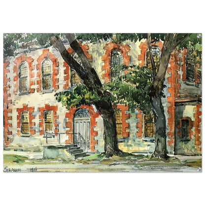Old Dutch Building, Fishkill, New York - Childe Hassam Acrylic Print - 70x100 cm / 28x40″ inches