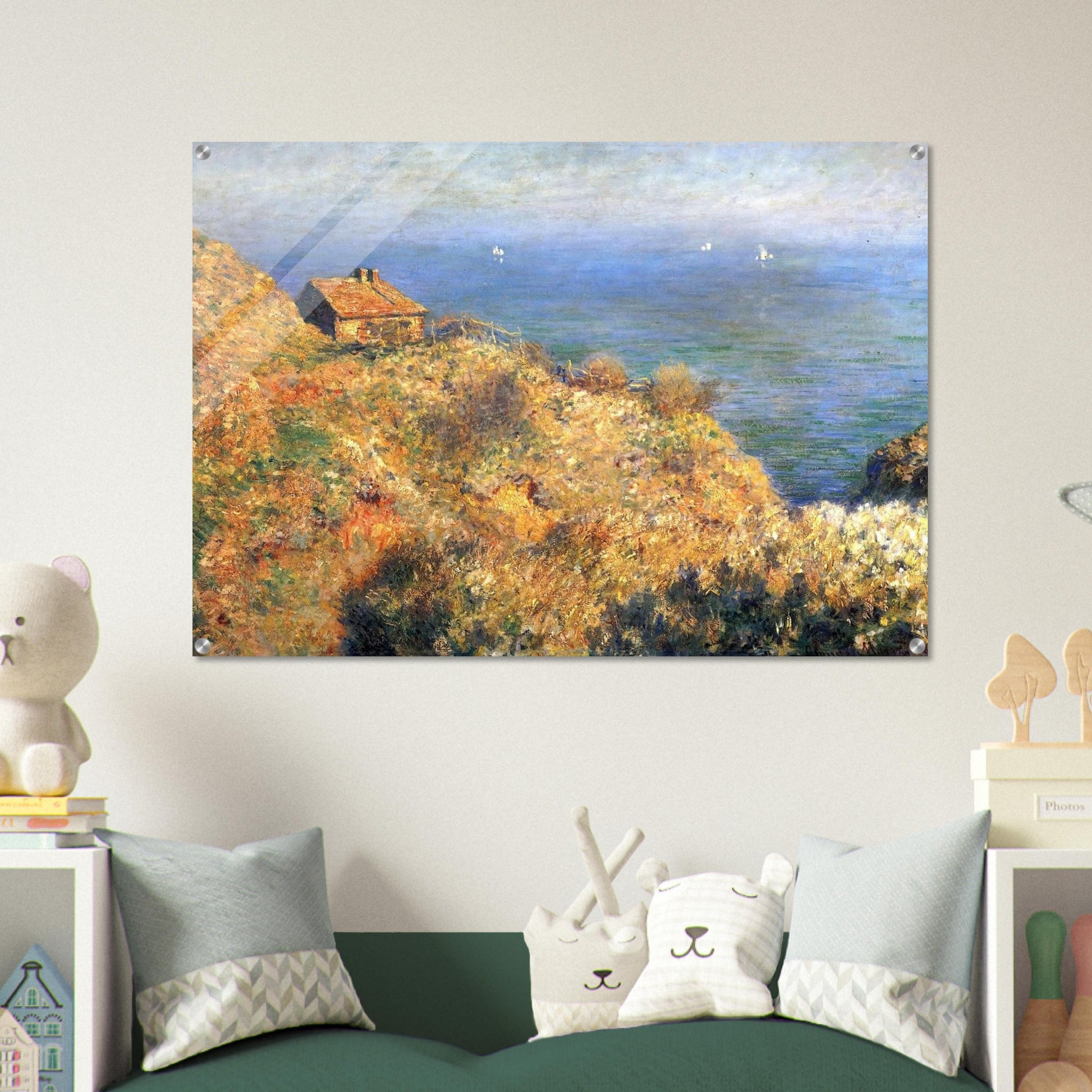 Fisherman's House at Varengeville - claude monet Acrylic Print - 70x100 cm / 28x40″ inches