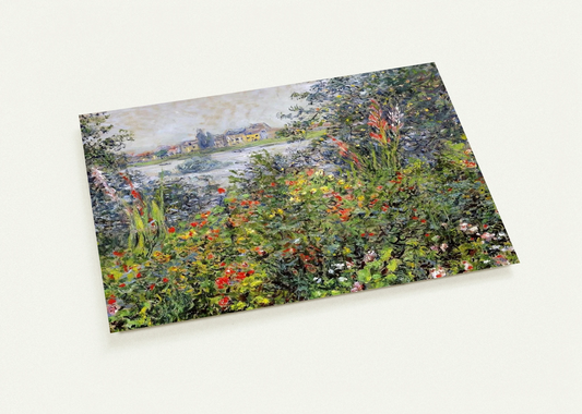 Flowers at Vetheuil By claude monet Pack of 10 Post Cards | claude monet Post Cards | A6 (10.5 x 14.8 cm) - 4.1 x 5.8 inches