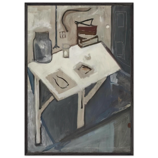 Still Life Blue - 1932 - Maria Helena Vieira da Silva Framed Art Print – Black Wooden Frame - Default Title - -Framed Art Print