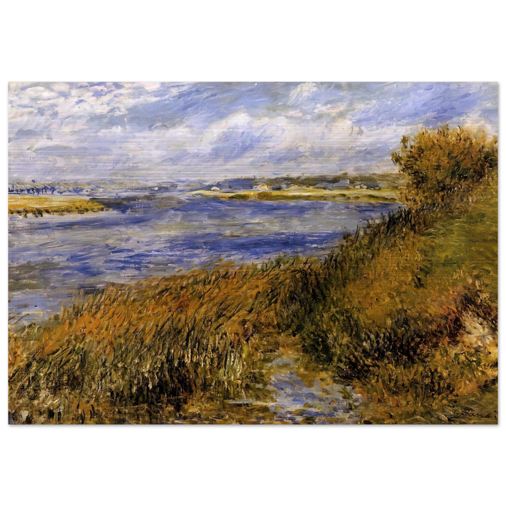 The Banks of the Seine at Champrosay - Pierre-Auguste Renoir Brushed Aluminum Print - 70x100 cm / 28x40 inches | Pierre-Auguste Renoir Aluminum Print | Pierre-Auguste Renoir Prints