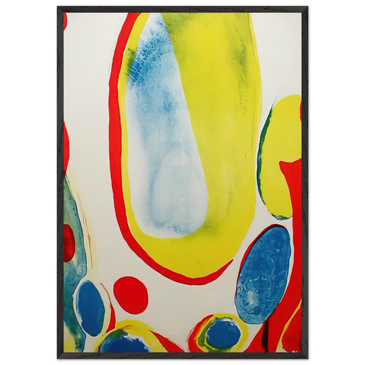 Red Yellow and Blue - Alice Baber Framed Art Print – Black Wooden Frame - Default Title - -Framed Art Print