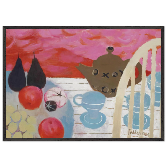 The Teapot - 1984 - Mary Fedden Framed Art Print – Black Wooden Frame - Default Title - -Framed Art Print