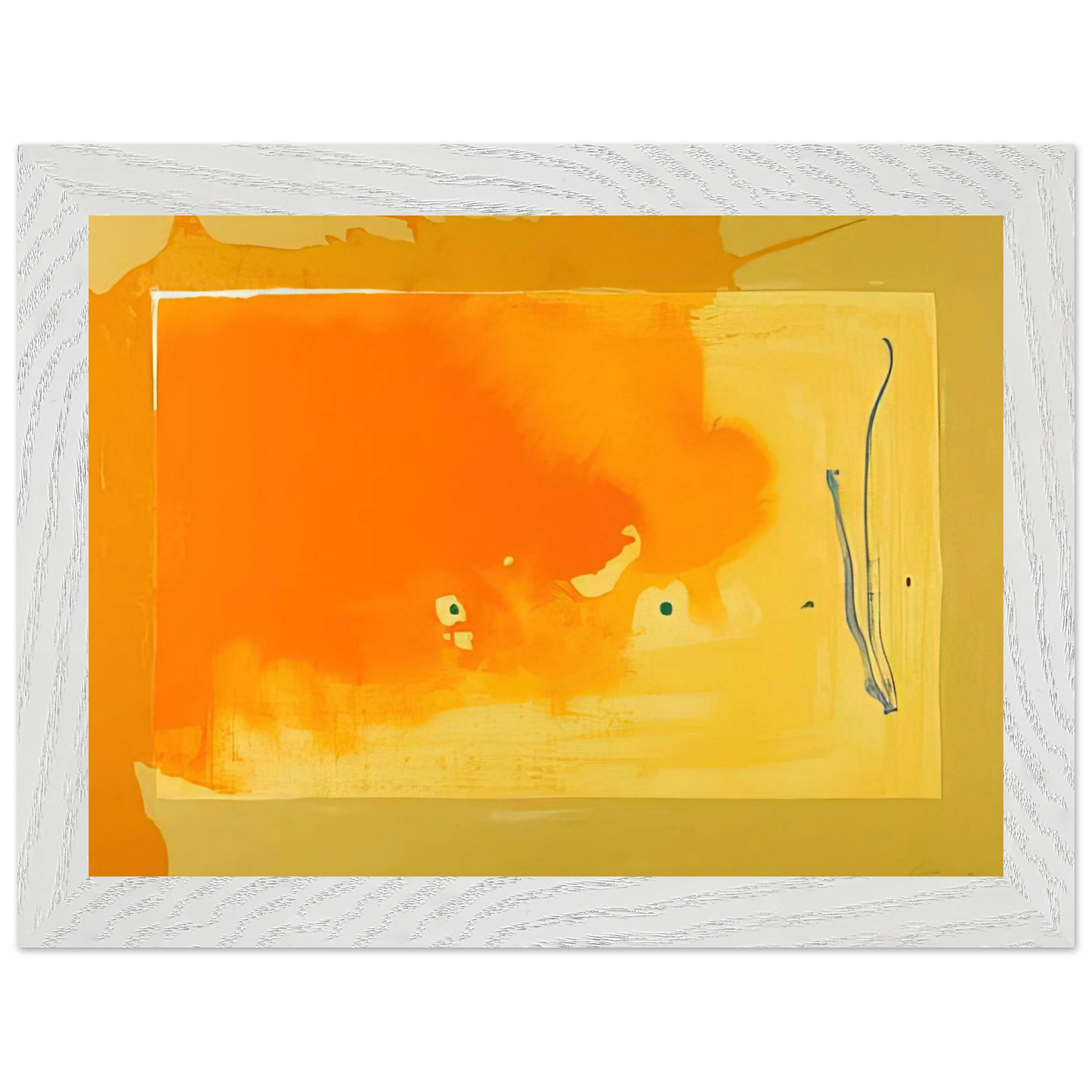 Helen Frankenthaler - Bilbao - 1998 Wall art - 21x29.7 cm / 8x12" - Premium Wooden Framed Poster With Fine Art Paper - Black frame