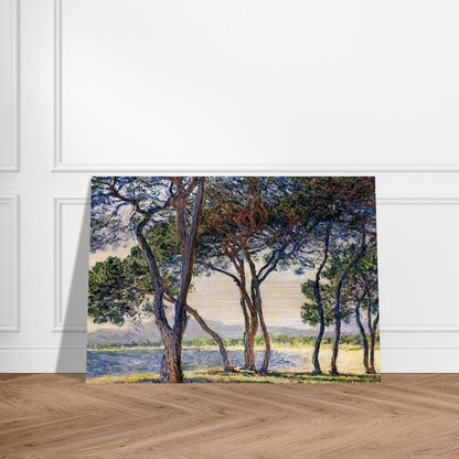 Trees by the Seashore at Antibes - claude monet Brushed Aluminum Print - 70x100 cm / 28x40 inches | claude monet Aluminum Print | claude monet Prints