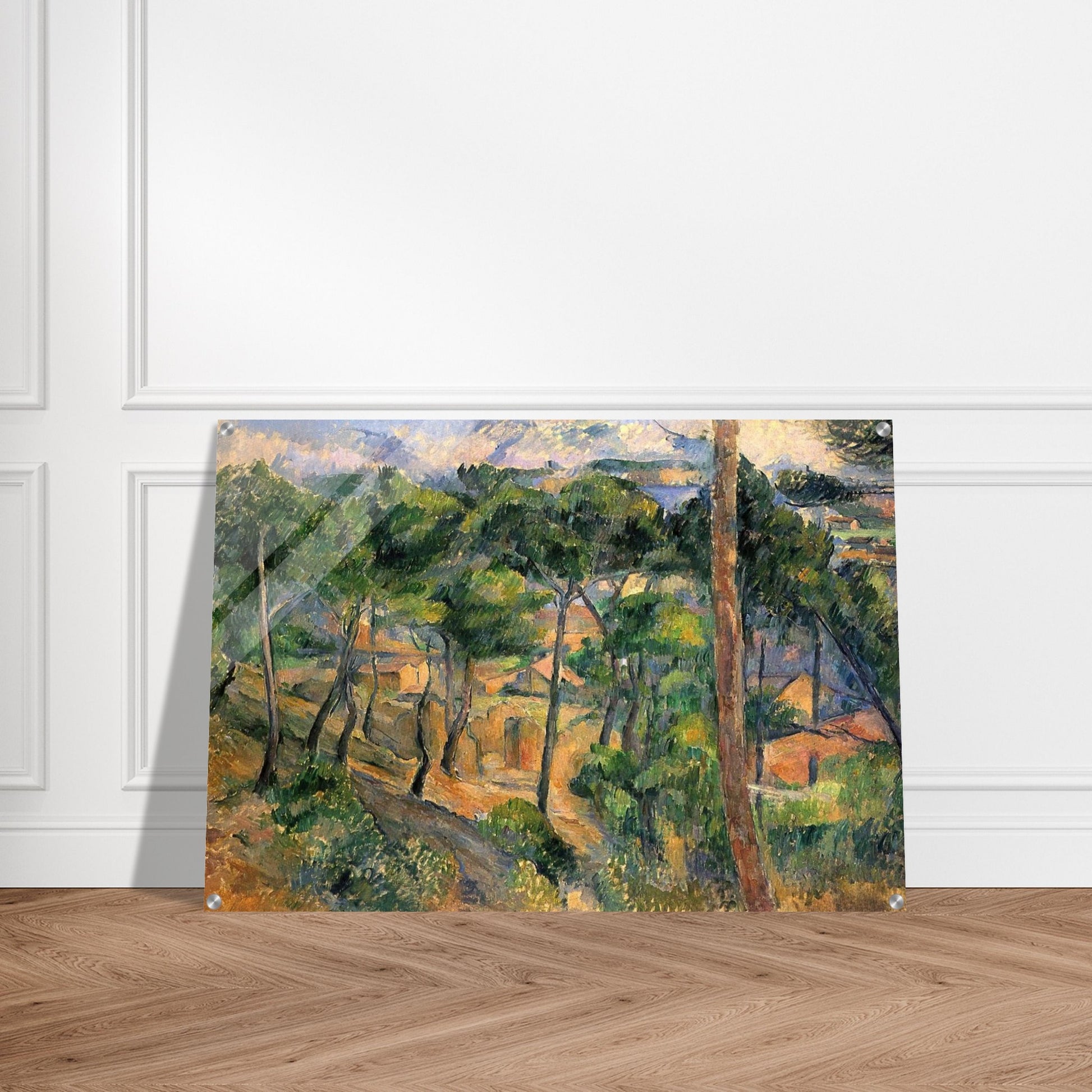 L'Estaque View Through The Pines - Paul Cézanne Acrylic Print - 70x100 cm / 28x40″ inches
