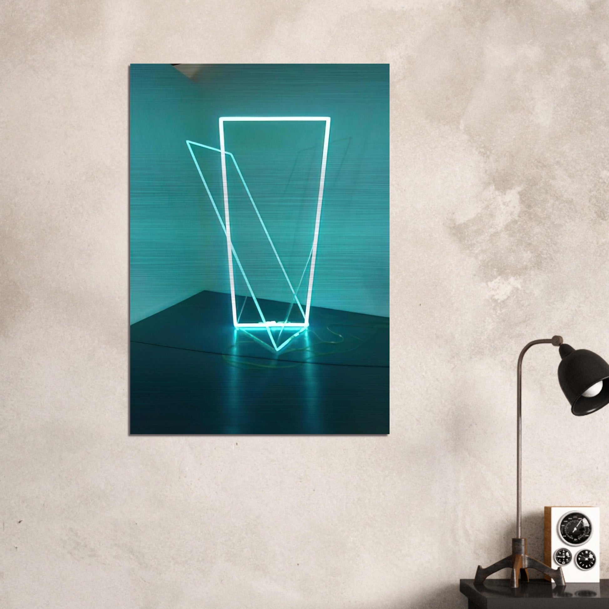 Néon dans l’espace - 1963 - Francois Morellet Brushed Aluminum Print - 70x100 cm / 28x40 inches | Francois Morellet Aluminum Print | Francois Morellet Prints