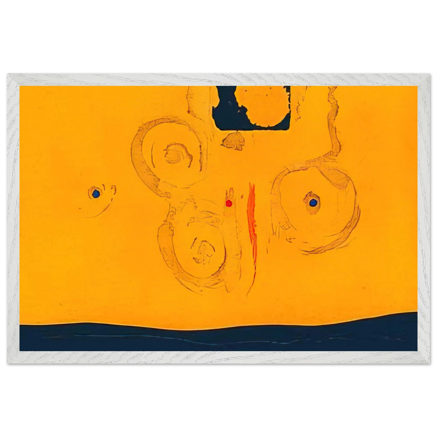 Helen Frankenthaler - Plaza Real - 1988 Wall art - A1 (59.4 x 84.1  cm) - Premium Wooden Framed Poster With Fine Art Paper - Wood frame