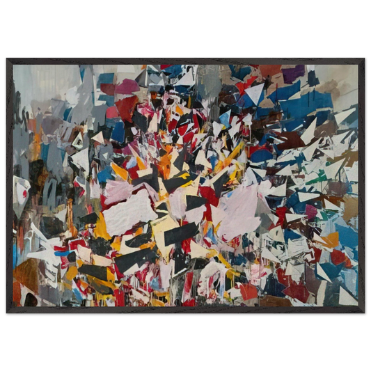 Upward Direction - 1988 - Robert Goodnough Framed Art Print – Black Wooden Frame - Default Title - -Framed Art Print