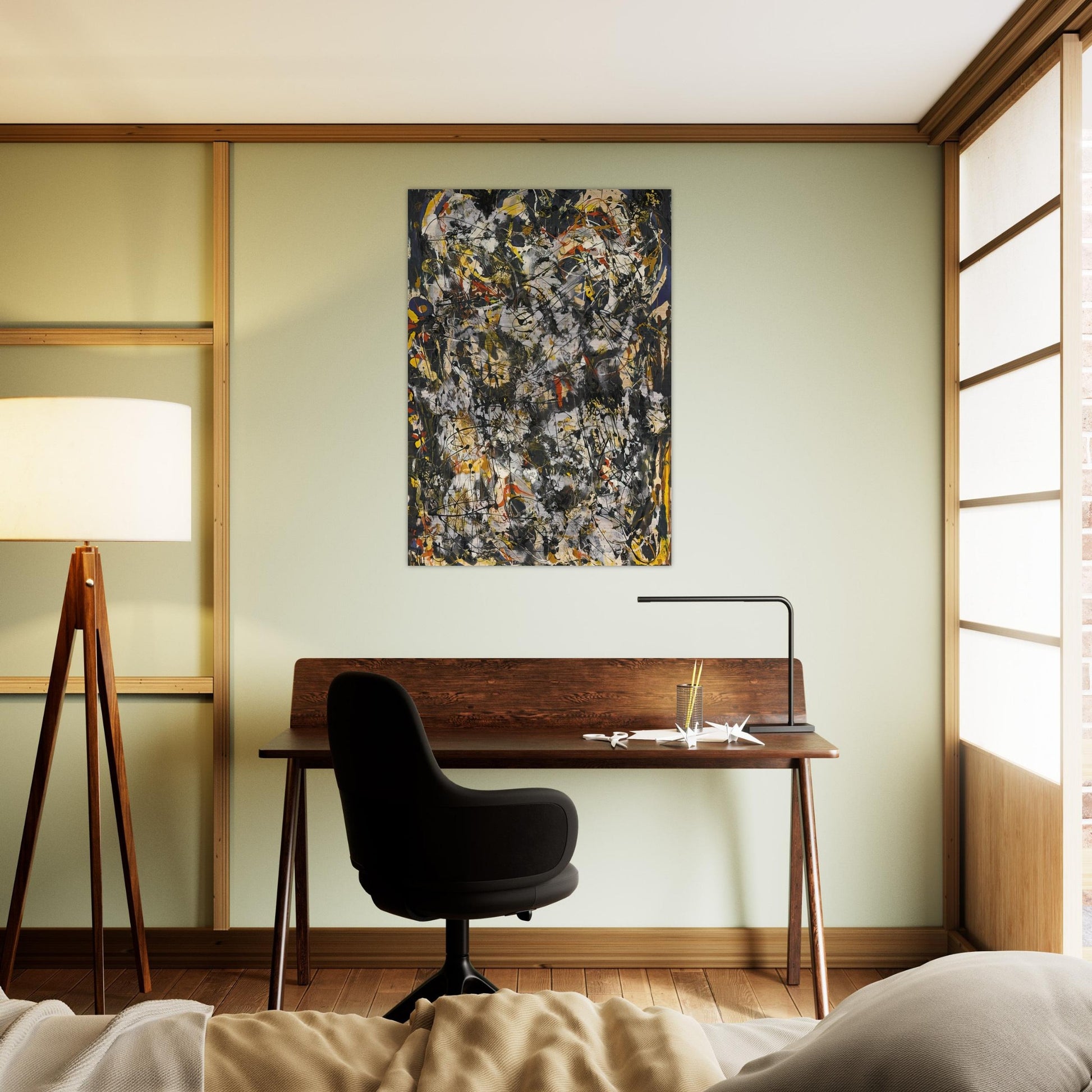 NUMBER 4 1951 - Jackson Pollock Brushed Aluminum Print - 70x100 cm / 28x40 inches | Jackson Pollock Aluminum Print | Jackson Pollock Prints