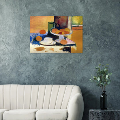 STILL LIFE WITH ORANGES II 1899 - Henri Matisse Brushed Aluminum Print - 70x100 cm / 28x40 inches | Henri Matisse Aluminum Print | Henri Matisse Prints