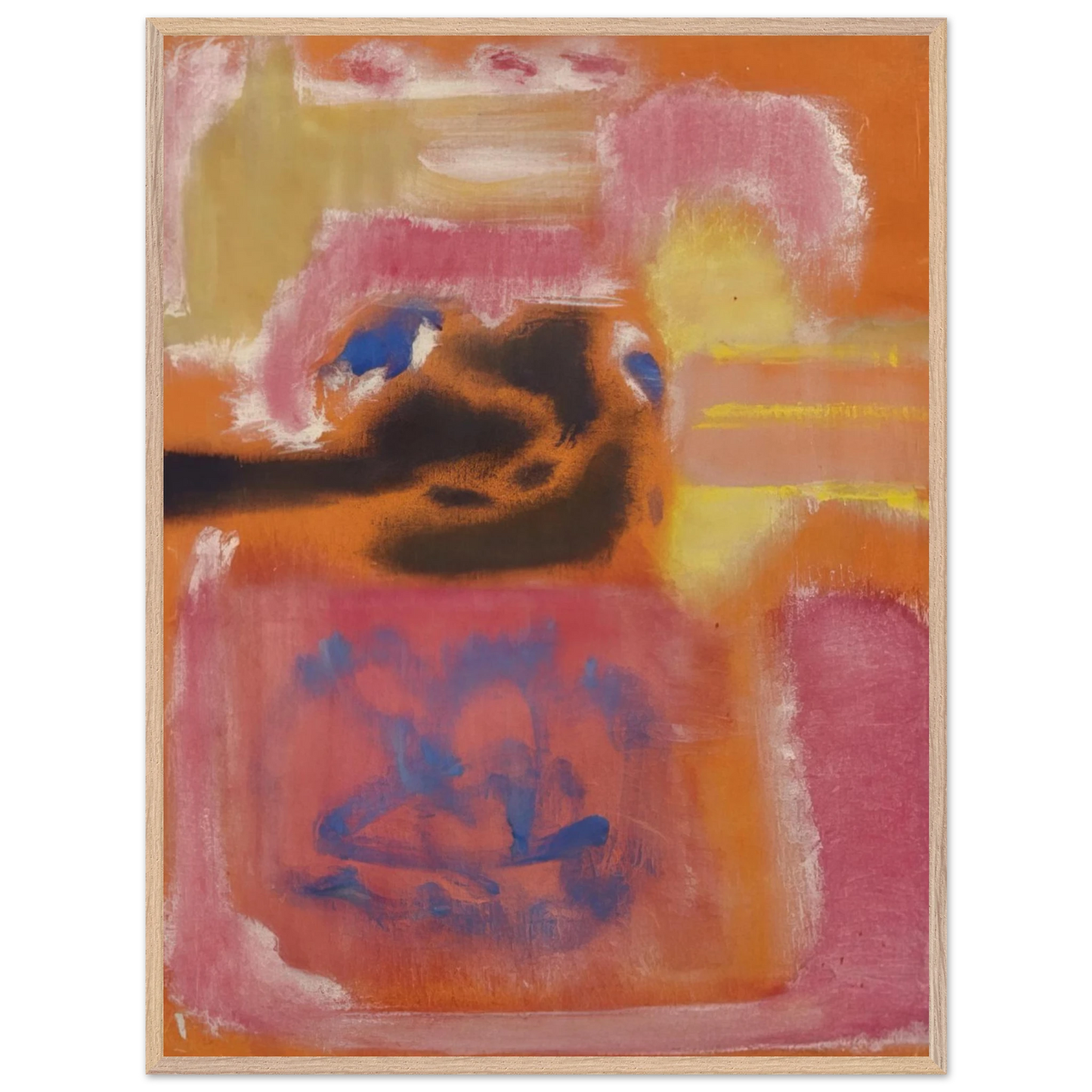 Mark Rothko - No. 9 - 1947 Wall Art - 21x29.7 cm / 8x12" - Premium Wooden Framed Poster With Fine Art Paper - Wood frame