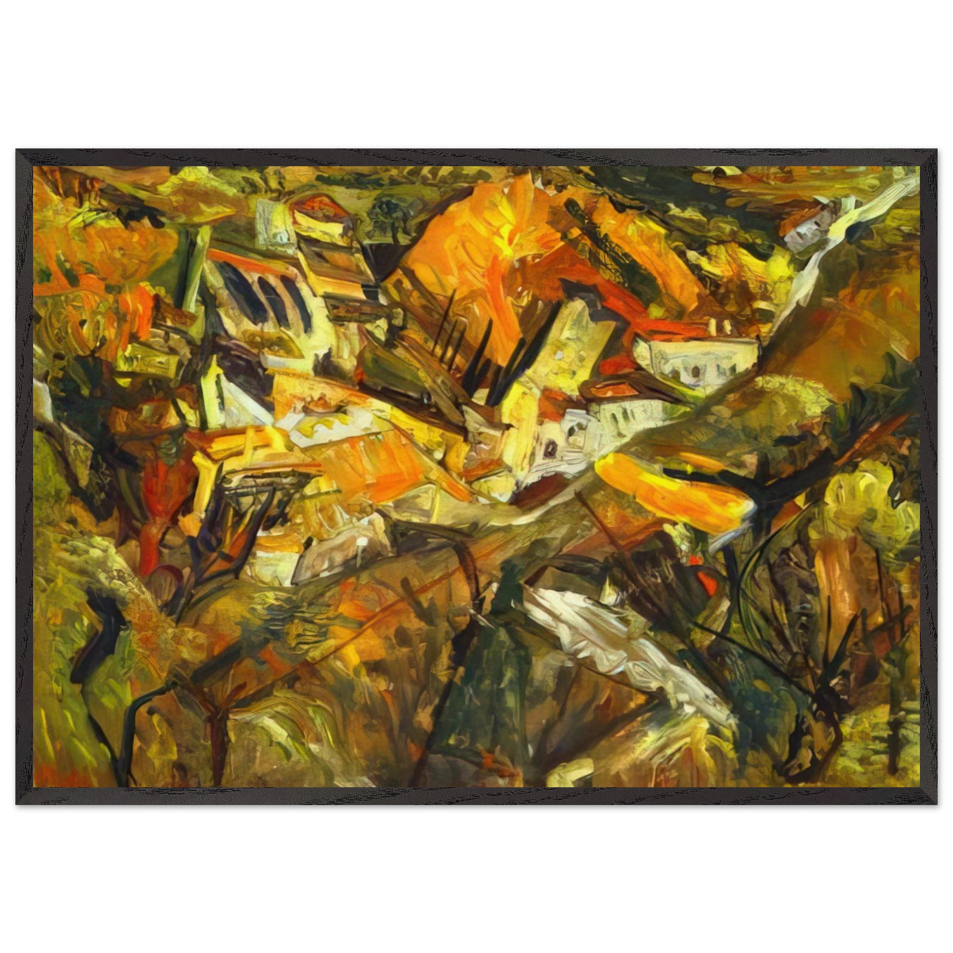 CERET LANDSCAPE - Chaim Soutine Framed Art Print – Black Wooden Frame - Default Title - -Framed Art Print