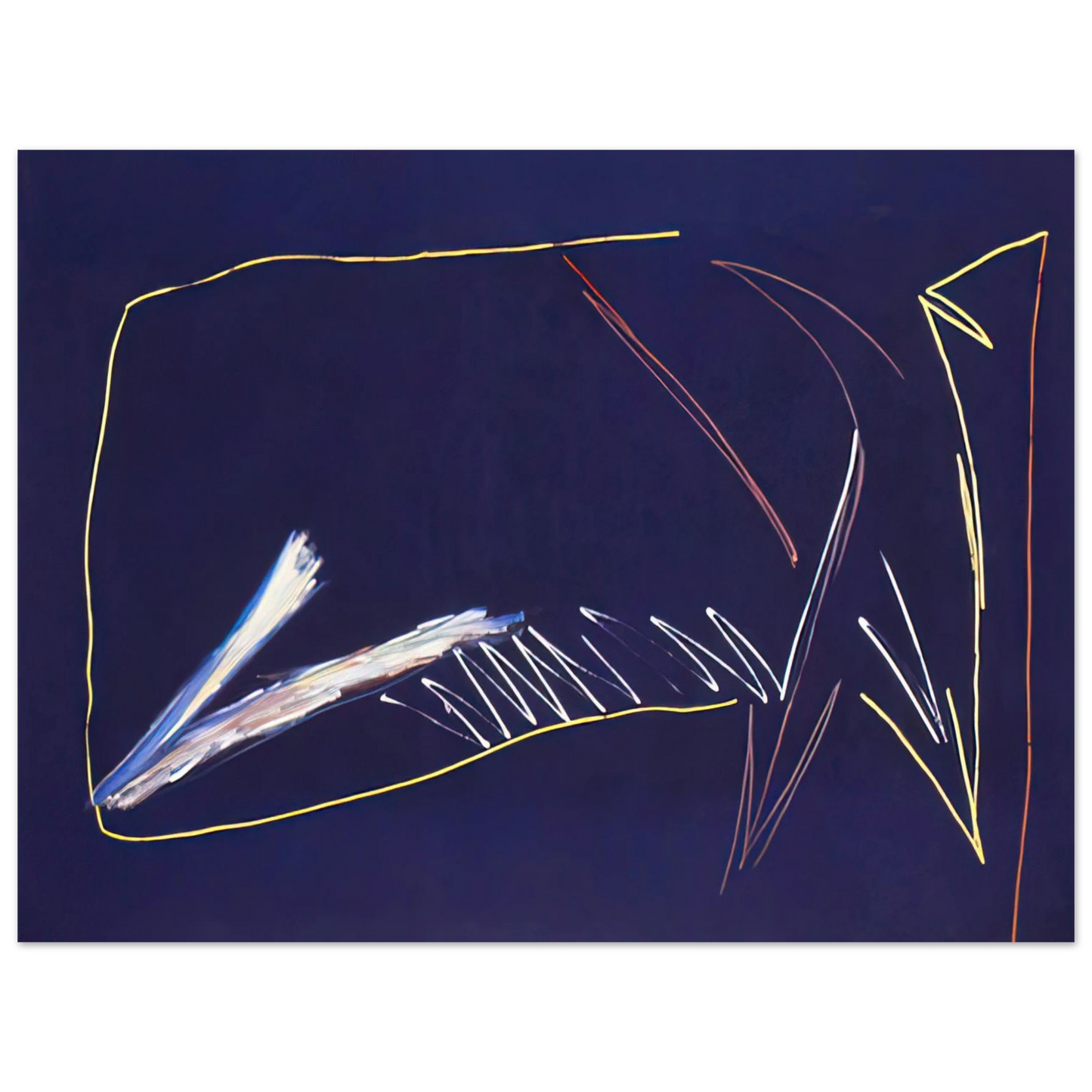 Ronnie Landfield - The Blue Whale - 1973 Fine Art Poster - Default Title