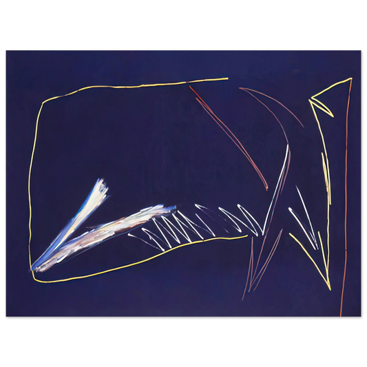 Ronnie Landfield - The Blue Whale - 1973 Fine Art Poster - Default Title