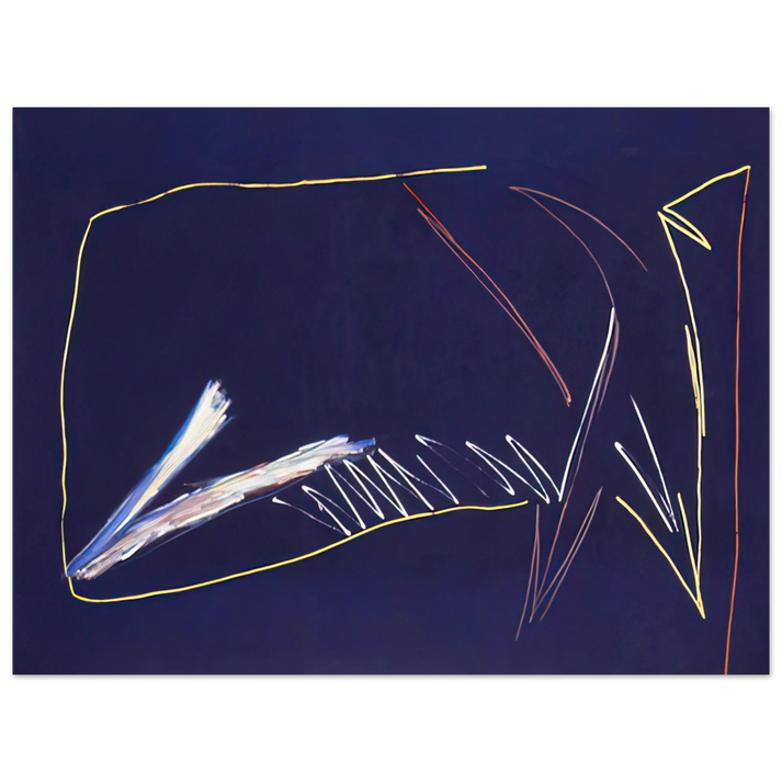Ronnie Landfield - The Blue Whale - 1973  75x100 cm / 30x40inches Fine Art Poster
