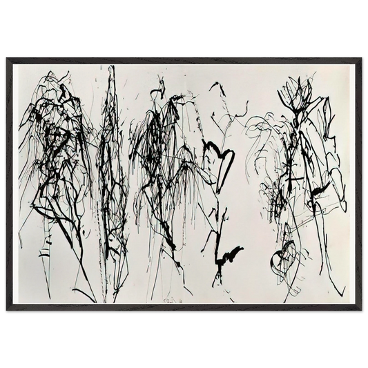 Summer Scroll 8 Five Kinds of Hydra Trees - 1986 - Brice Marden Framed Art Print – Black Wooden Frame - Default Title - -Framed Art Print