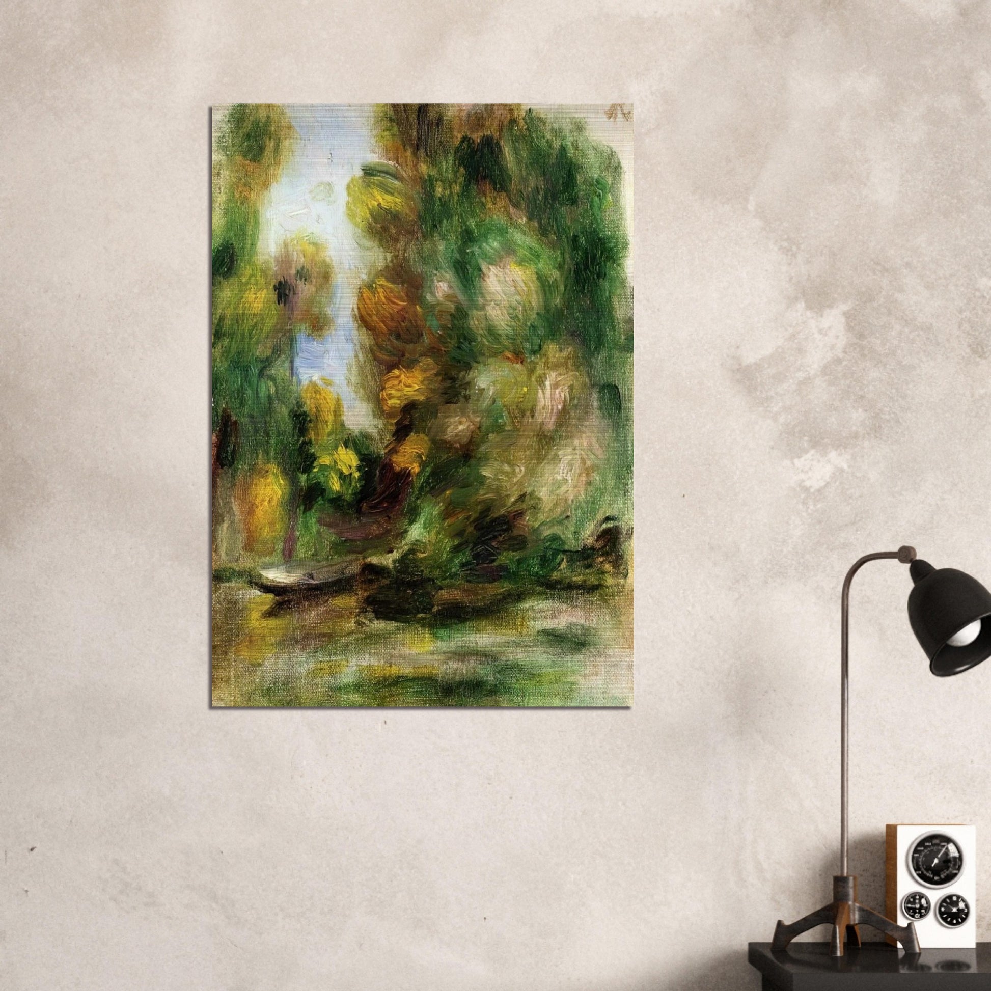 Banks of the River - Pierre-Auguste Renoir Brushed Aluminum Print - 70x100 cm / 28x40 inches | Pierre-Auguste Renoir Aluminum Print | Pierre-Auguste Renoir Prints