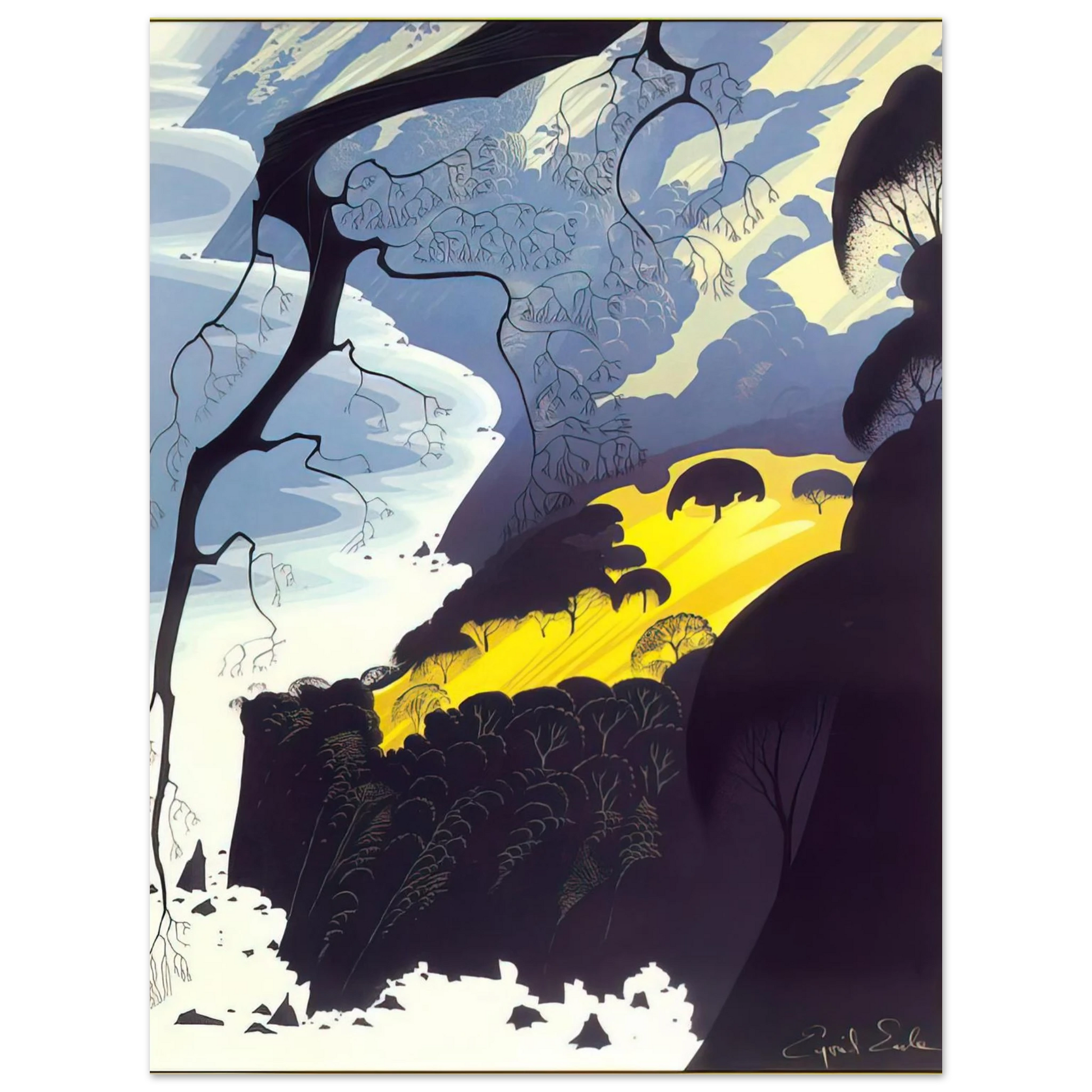 Eyvind Earle - Carmel Highlands Fine Art Poster - Default Title