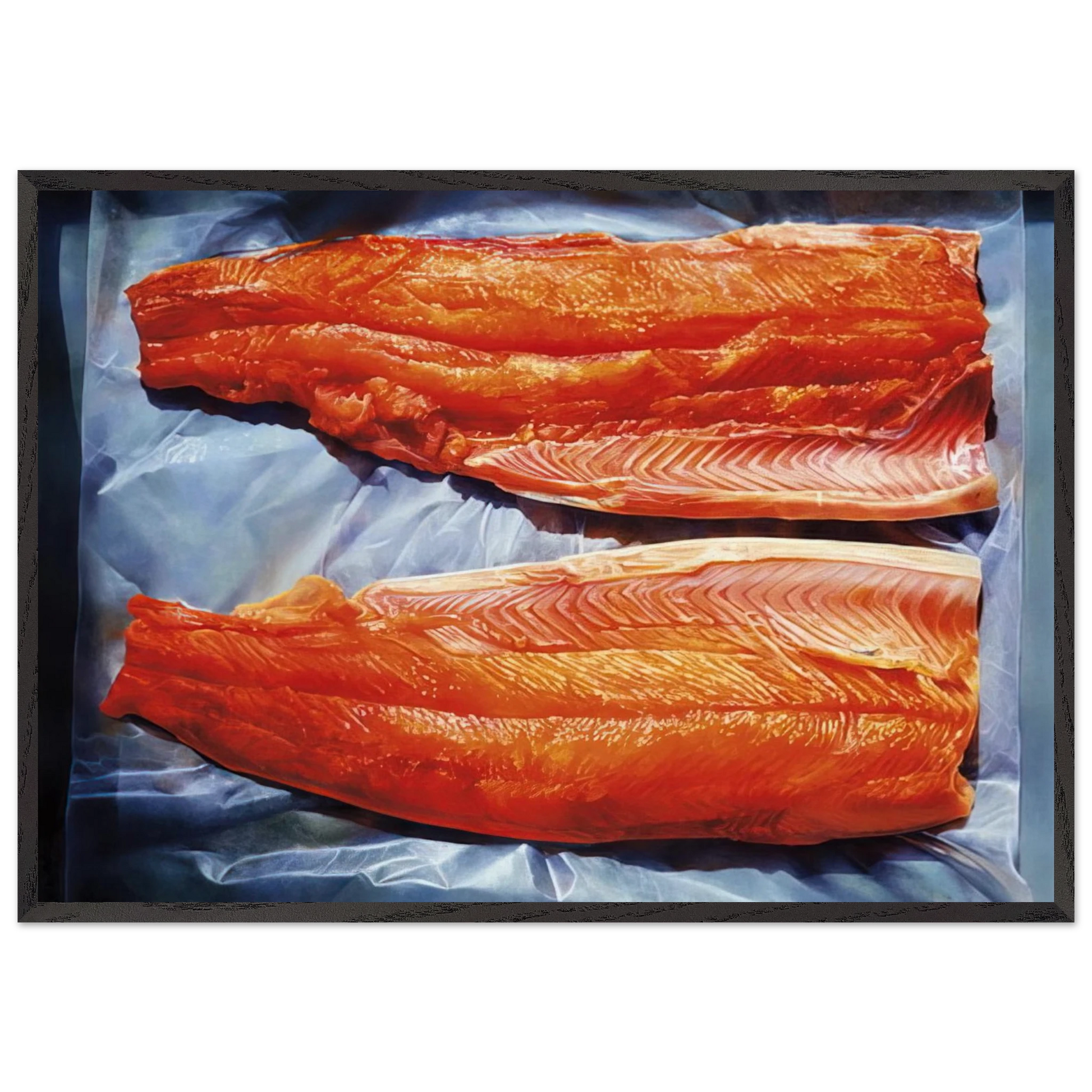 Split Grilse - 1979 - Mary Pratt Framed Art Print – Black Wooden Frame - Default Title - -Framed Art Print