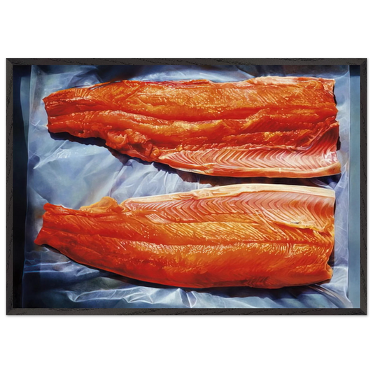 Split Grilse - 1979 - Mary Pratt Framed Art Print – Black Wooden Frame - Default Title - -Framed Art Print