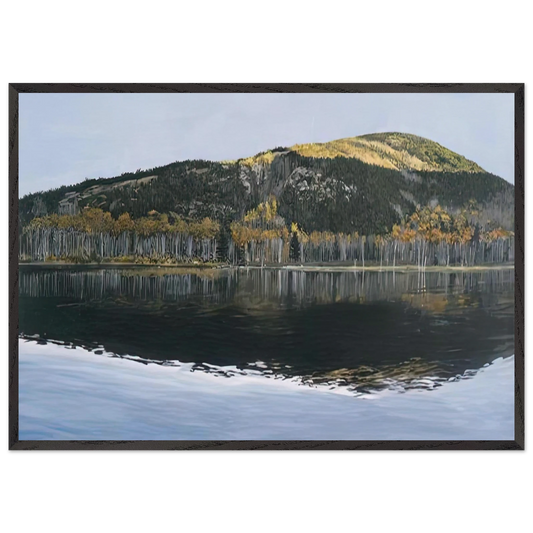 BEAVER DAM POND ACADIA NATIONAL PARK 2009 - Richard Estes Framed Art Print – Black Wooden Frame - Default Title - -Framed Art Print