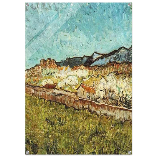 At the Foot of the Mountains - Vincent van Gogh Acrylic Print - 70x100 cm / 28x40″ inches | Vincent van Gogh Wall Art | Vincent van Gogh Prints