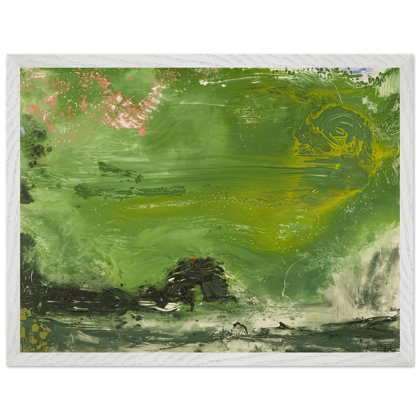 Helen Frankenthaler - Overture, 1992- Wall Art - 21x29.7 cm / 8x12" - Premium Wooden Framed Poster With Fine Art Paper - Wood frame