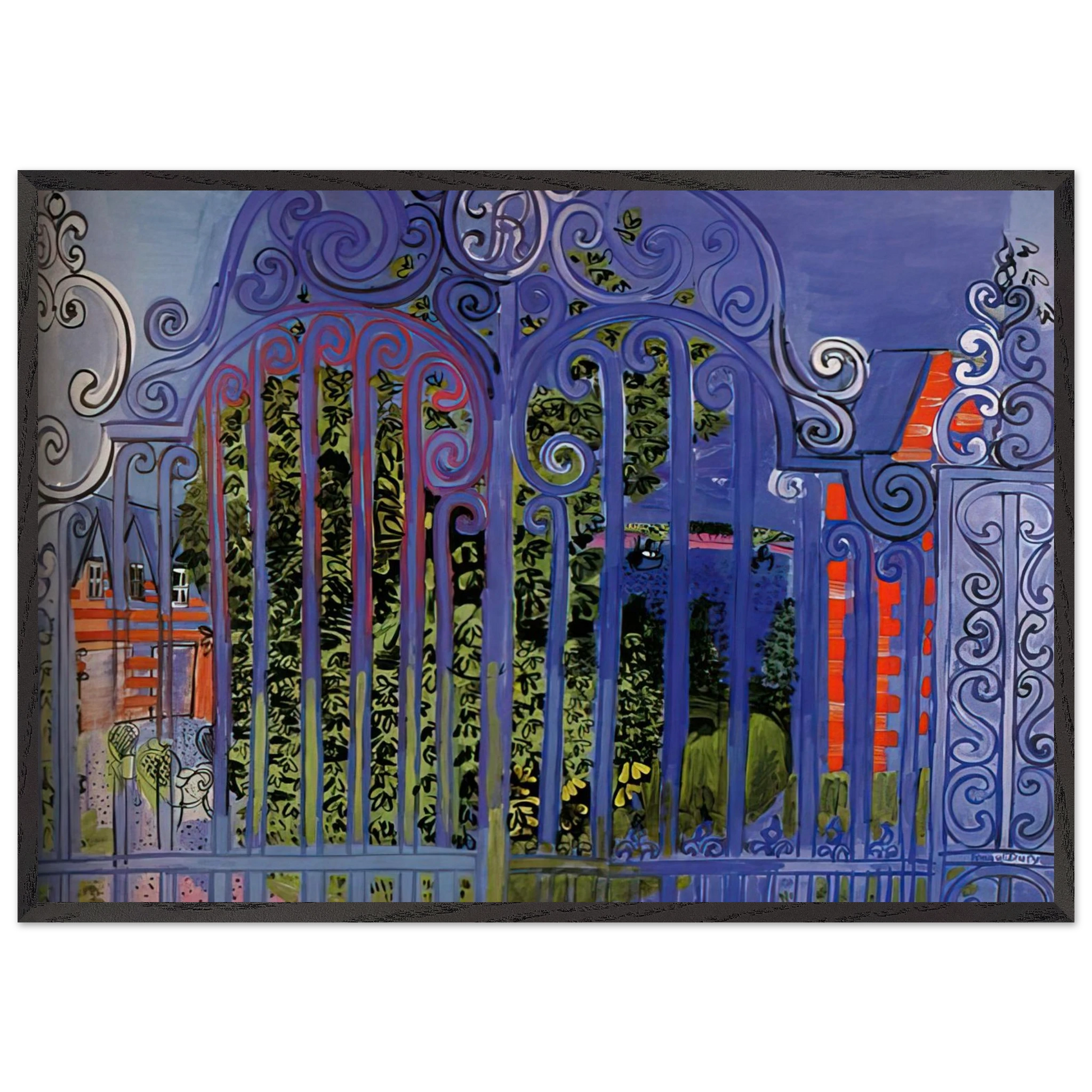 THE GRID 1930 - Raoul Dufy Framed Art Print – Black Wooden Frame - Default Title - -Framed Art Print