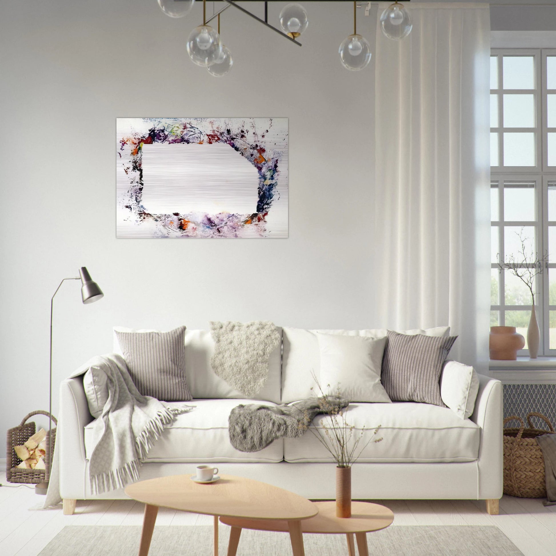 Untitled  SF218S  - Sam Francis Brushed Aluminum Print - 70x100 cm / 28x40 inches | Sam Francis Aluminum Print | Sam Francis Prints