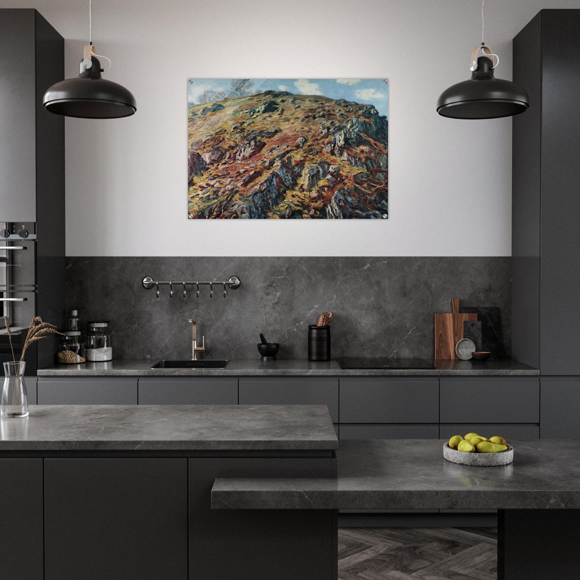 Study of Rocks - claude monet Acrylic Print - 70x100 cm / 28x40″ inches