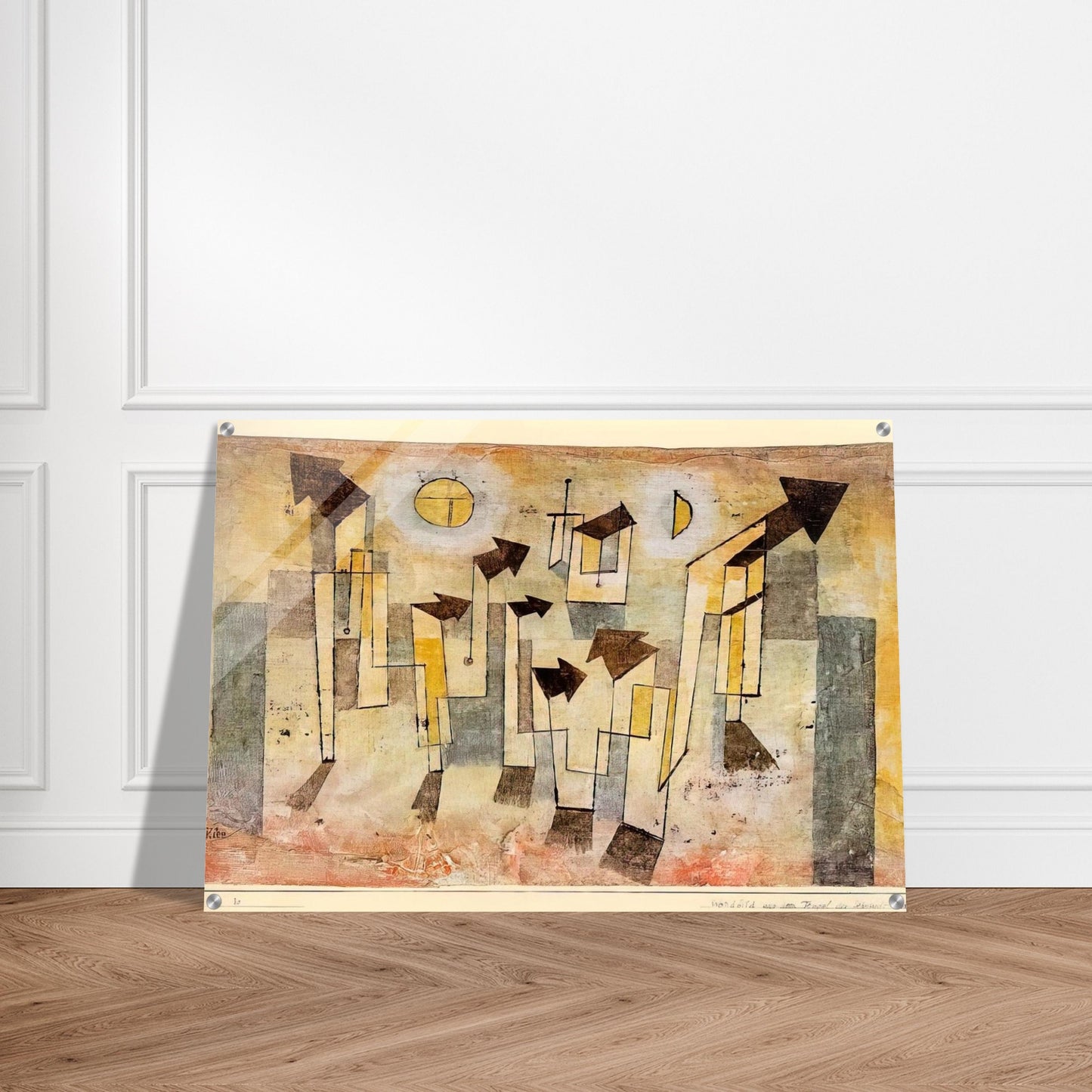 WALL PAINTING FROM THE TEMPLE OF LONGING 1922 - Paul Klee Acrylic Print - 70x100 cm / 28x40″ inches | Paul Klee Wall Art | Paul Klee Prints