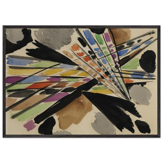 Diagonale - 1954 - Ernst Wilhelm Nay Framed Art Print – Black Wooden Frame - Default Title - -Framed Art Print