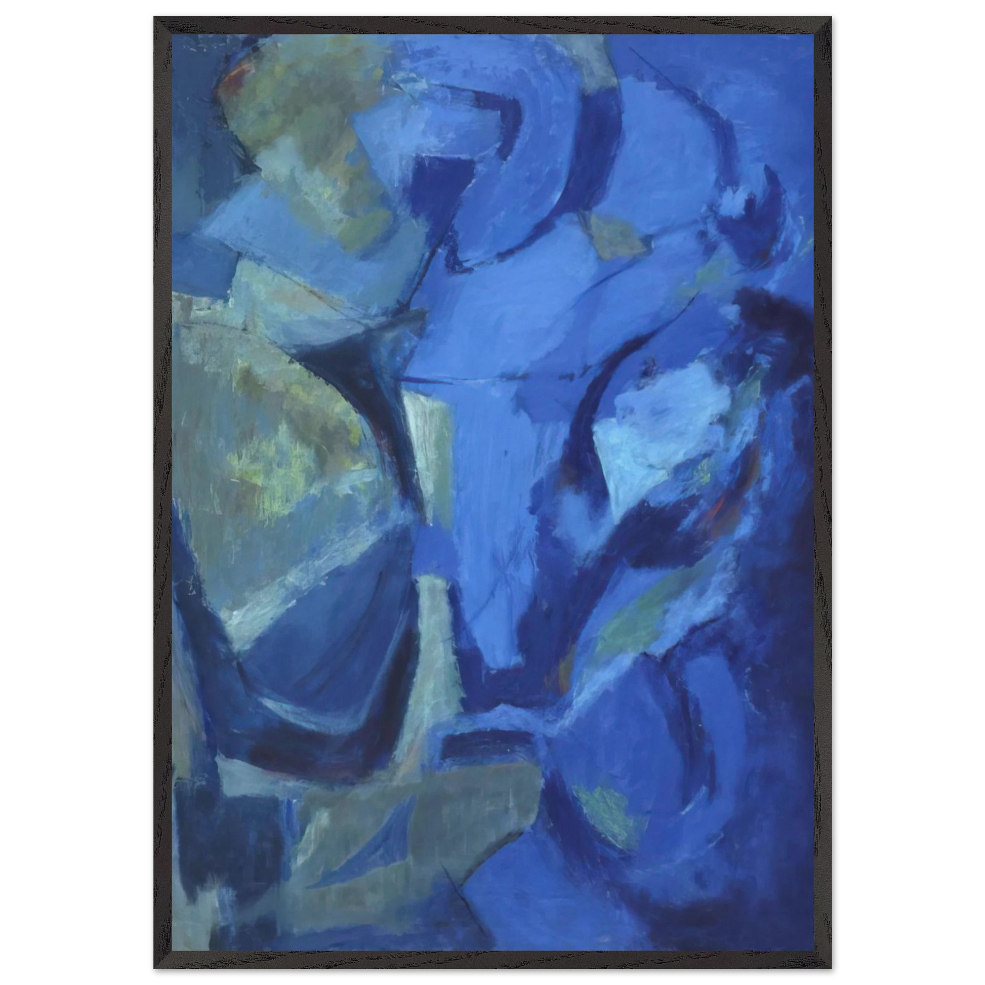 THE STORMY SEA 1958 - Alma Woodsey Thomas Framed Art Print – Black Wooden Frame - Default Title - -Framed Art Print