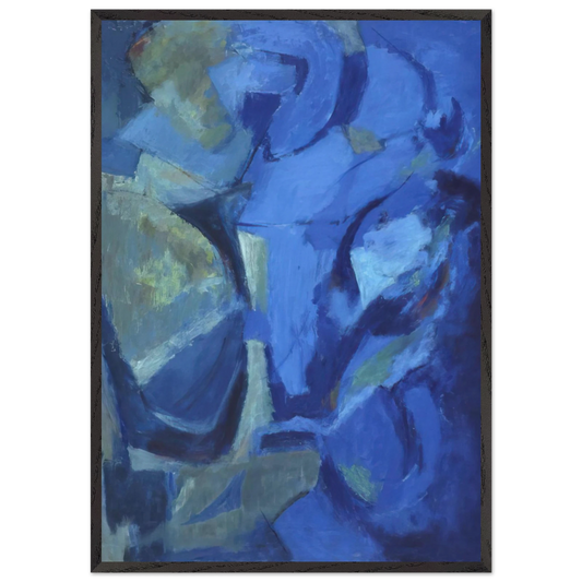 THE STORMY SEA 1958 - Alma Woodsey Thomas Framed Art Print – Black Wooden Frame - Default Title - -Framed Art Print