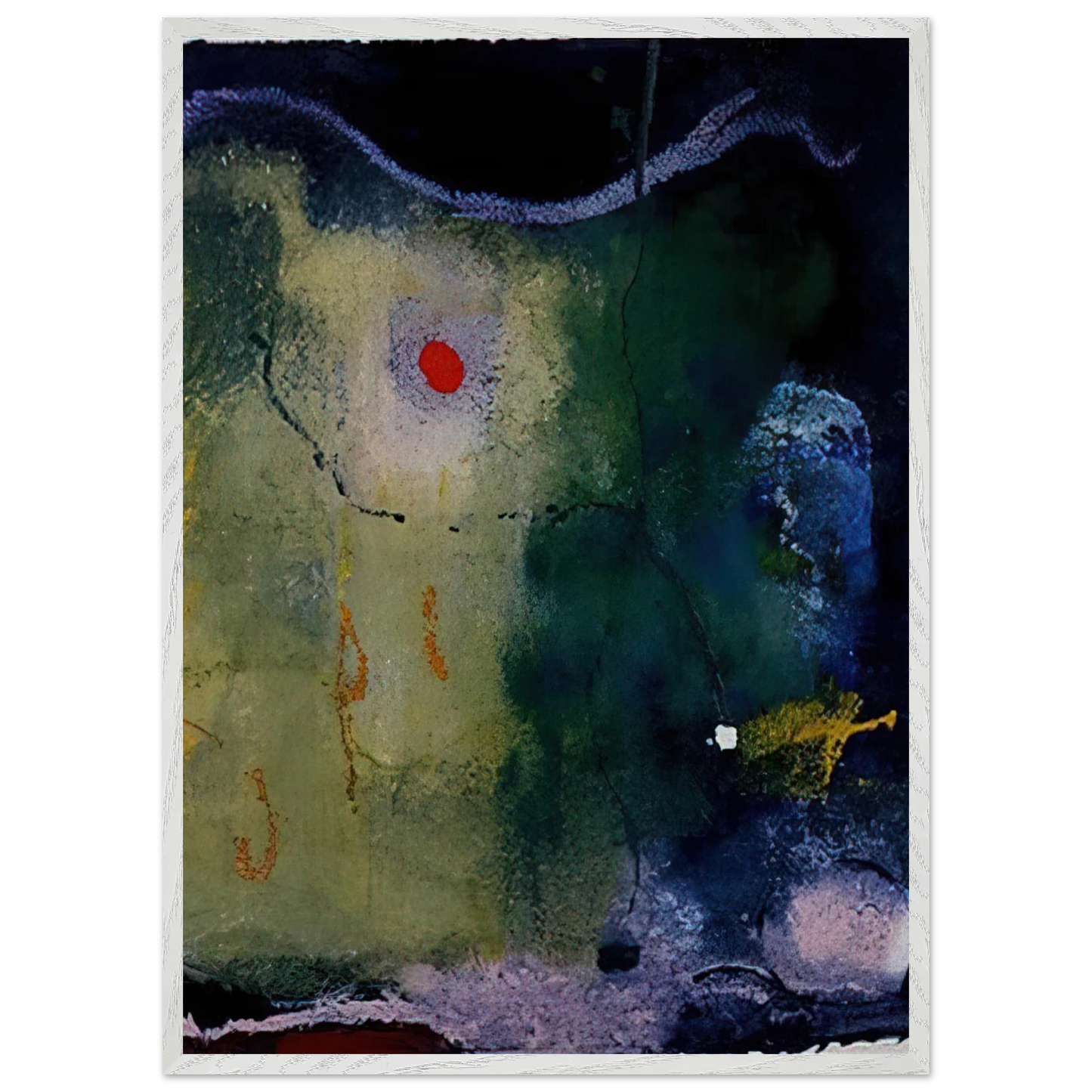 Helen Frankenthaler - The Other Side of the Moon - 1995 Wall art - A1 (59.4 x 84.1  cm) - Premium Wooden Framed Poster With Fine Art Paper - Black frame