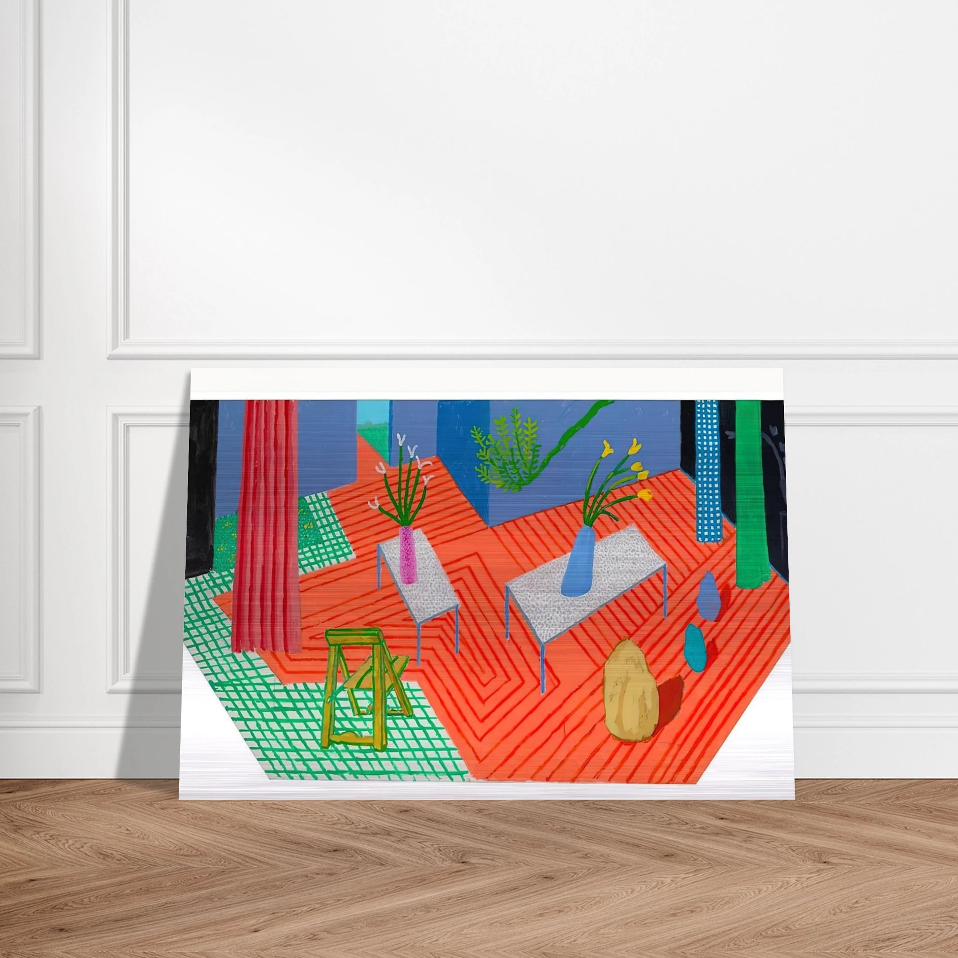 David Hockney - David Hockney Brushed Aluminum Print - 70x100 cm / 28x40 inches | David Hockney Aluminum Print | David Hockney Prints