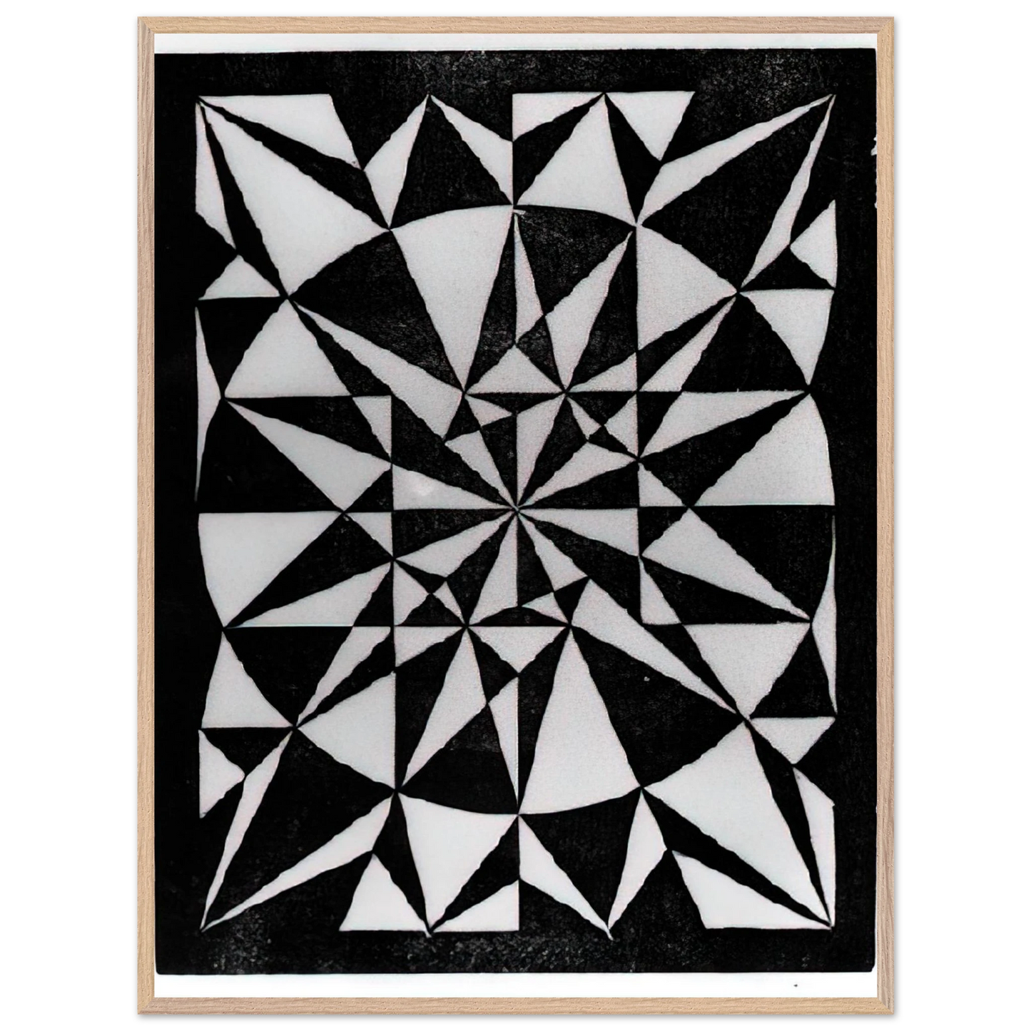MC Escher - FLOR DE PASCUA BEAUTIFUL Wall Art - 30x40 cm / 12x16 inches - Premium Wooden Framed Poster With Fine Art Paper - White frame