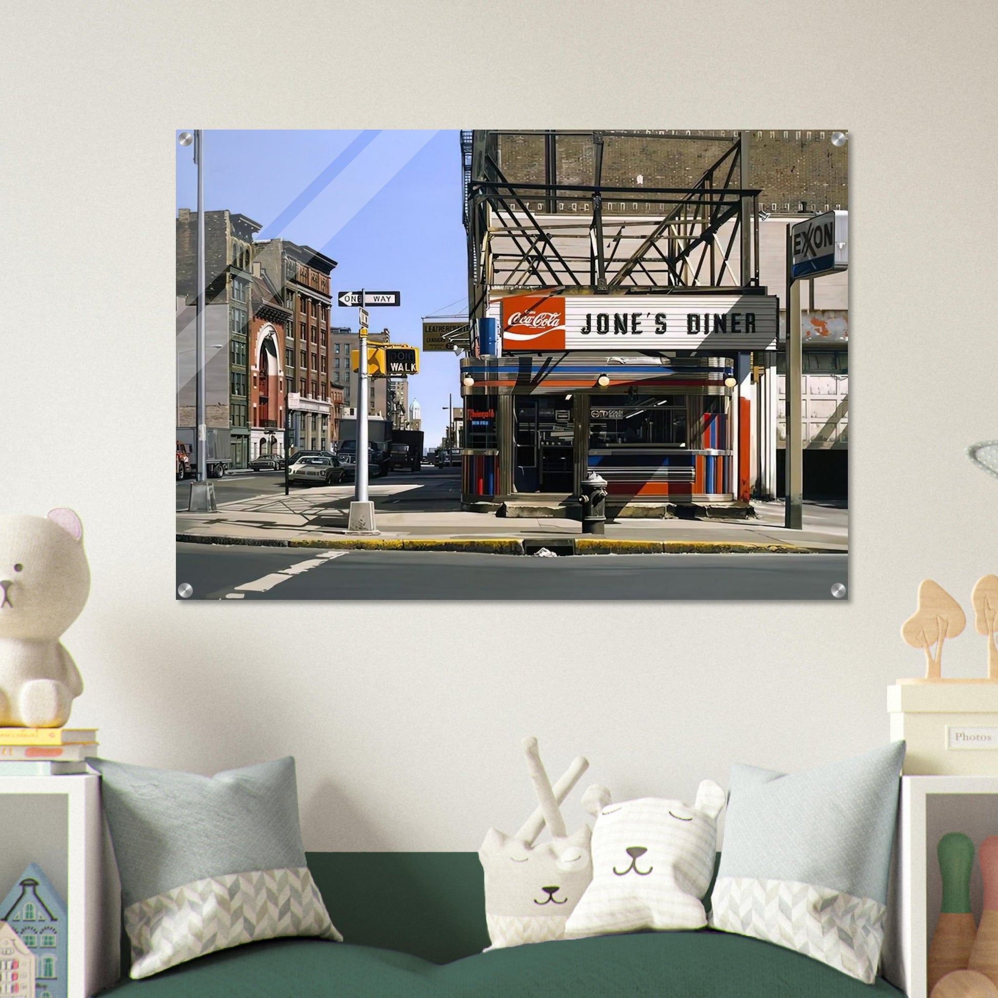 JONES DINER 1979 - Richard Estes Acrylic Print - 70x100 cm / 28x40″ inches | Richard Estes Wall Art | Richard Estes Prints