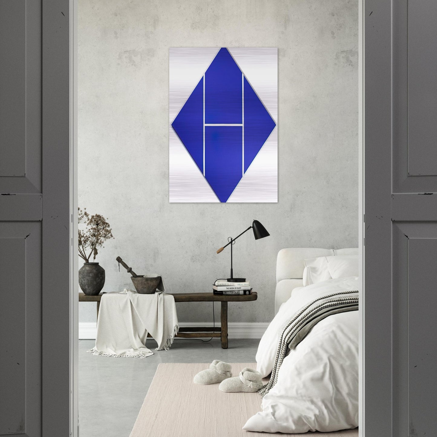 Cobalt - 1982 - Carmen Herrera Brushed Aluminum Print - 70x100 cm / 28x40 inches | Carmen Herrera Aluminum Print | Carmen Herrera Prints