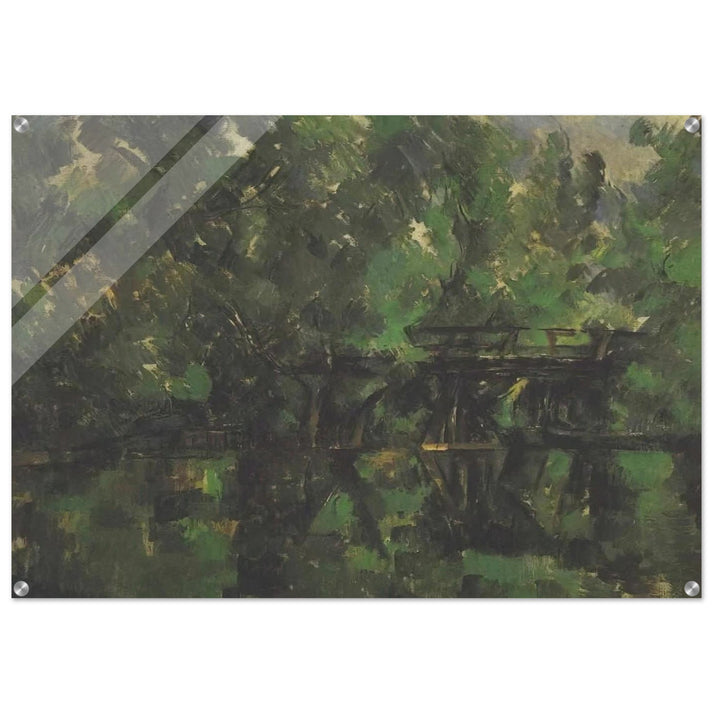 Bridge over the pond - Paul Cézanne Acrylic Print - 70x100 cm / 28x40″ inches | Paul Cézanne Wall Art | Paul Cézanne Prints