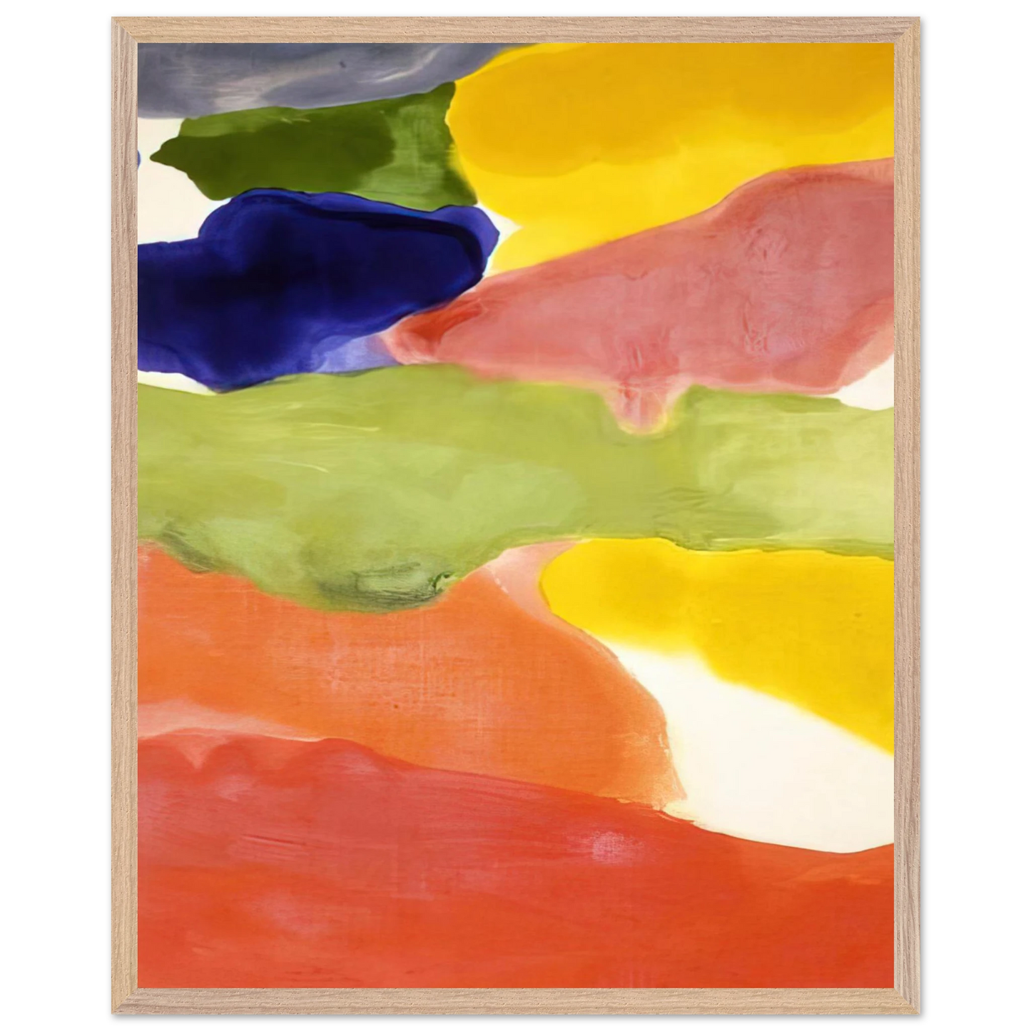 Helen Frankenthaler - Tutti-Fruitti - 1966 Wall art - 13x18 cm / 5x7 inches - Premium Wooden Framed Poster With Fine Art Paper - White frame