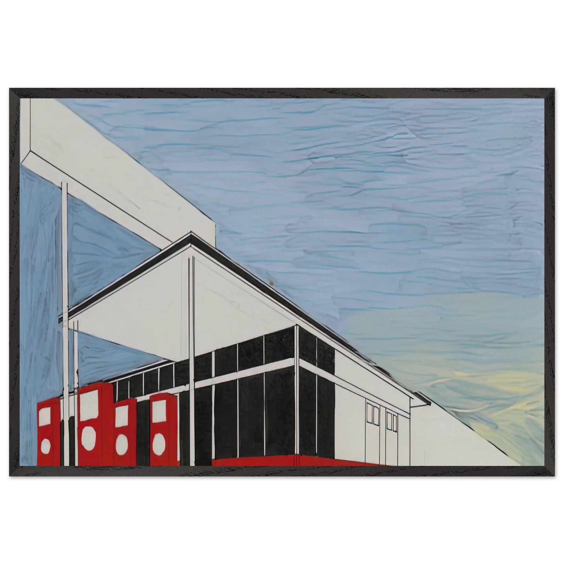 STANDARD STUDY 3 1963 - Edward Ruscha Framed Art Print – Black Wooden Frame - Default Title - -Framed Art Print