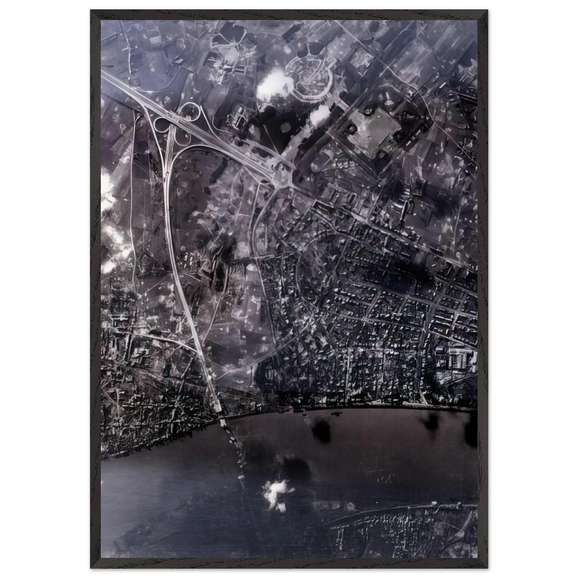 14 FEB 45 2002 - Gerhard Richter Framed Art Print – Black Wooden Frame - Default Title - -Framed Art Print